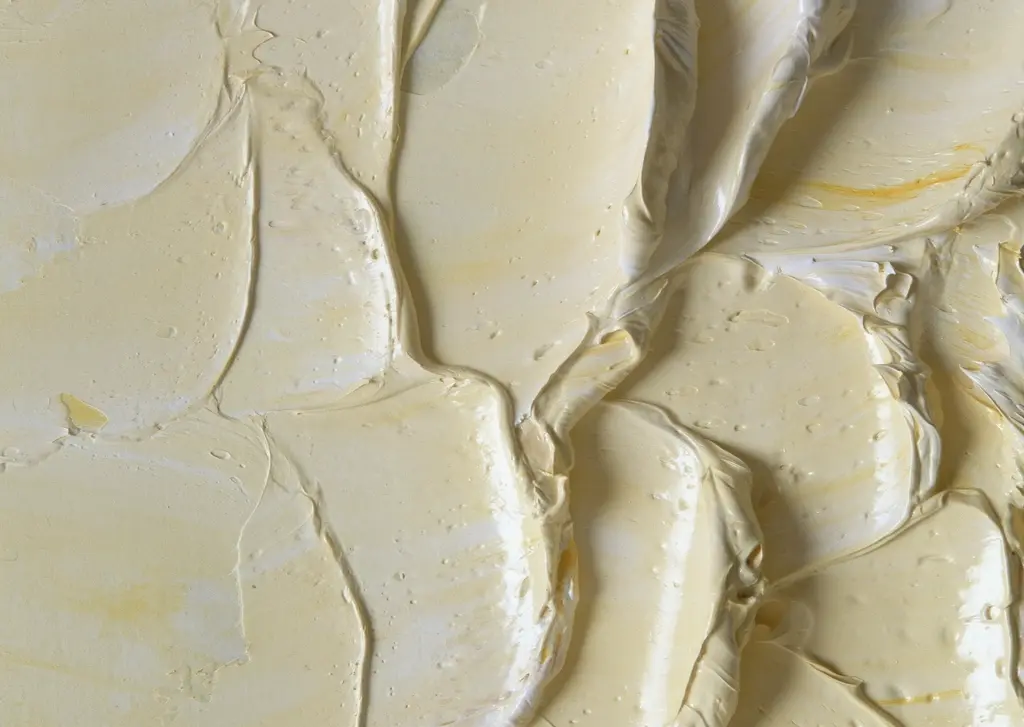 Textura de una crema de color marfil